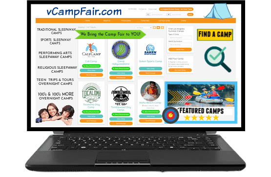 vCampFair computer search engine screen
